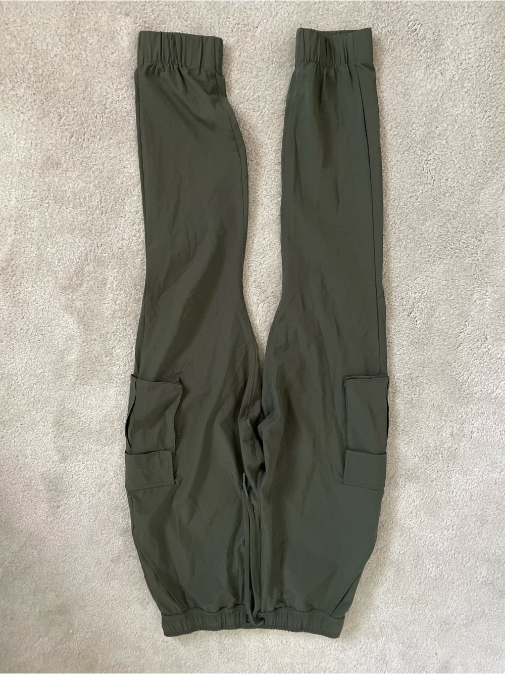 LSKD Women’s Olive Cargo Jogger Pants with Utility Pocket - Picture 2 of 2